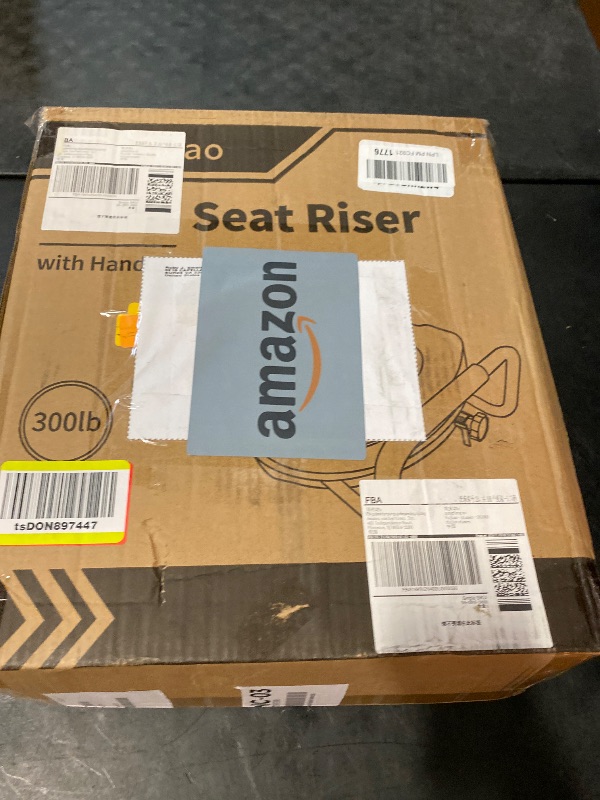 Photo 1 of AltiCare 5" Non-Slip Raised Toilet Seat with Contoured Embedded Seat & Adjustable Armrests for Elongated Toilets