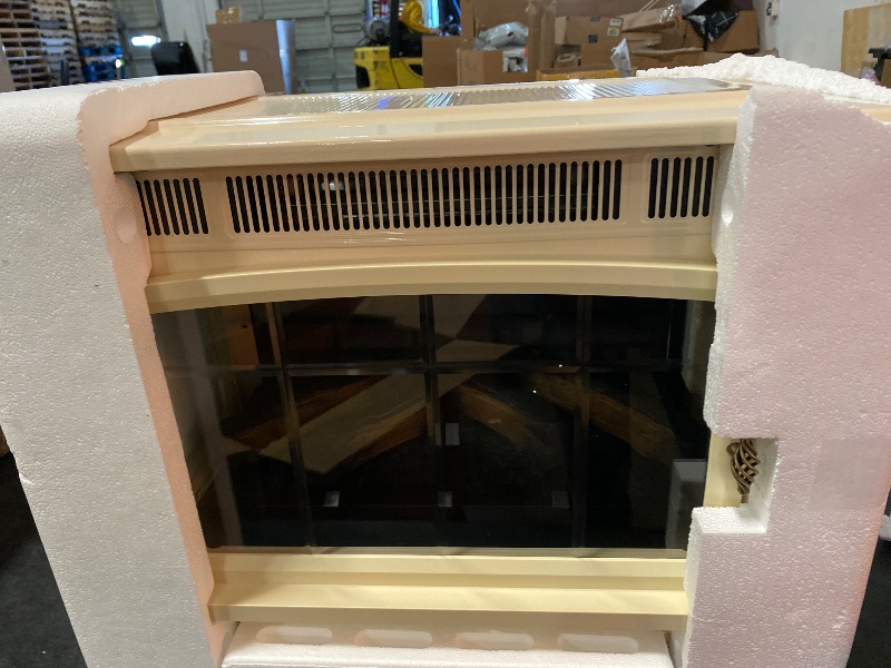 Photo 1 of duraflame Freestanding Electric Fireplace Stove Heater with 3D Flame Effect for 1,000 Sq. Ft. Room, Cream