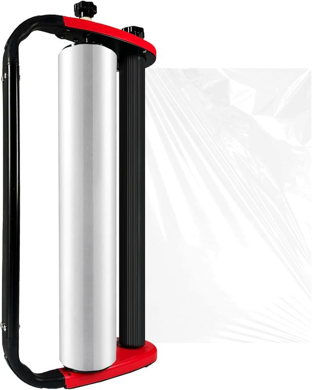 Photo 1 of Ergonomic Stretch Film Dispenser - Reduces Operator Fatigue, Shrink wrap Handle for Warehousing, Logistics, Pallets, Commercial, and Home Use (15-in Dispenser for 15-in Stretch Film)