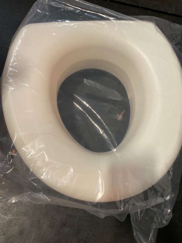 Photo 1 of HealthSmart Enhanced Comfort 5" Raised (Round) Toilet Seat Risers for Seniors 5 Slip Resistant Pads FSA/HSA Eligible Padded Toilet Seat Elevation 15.7 x 15.2 x 6.1