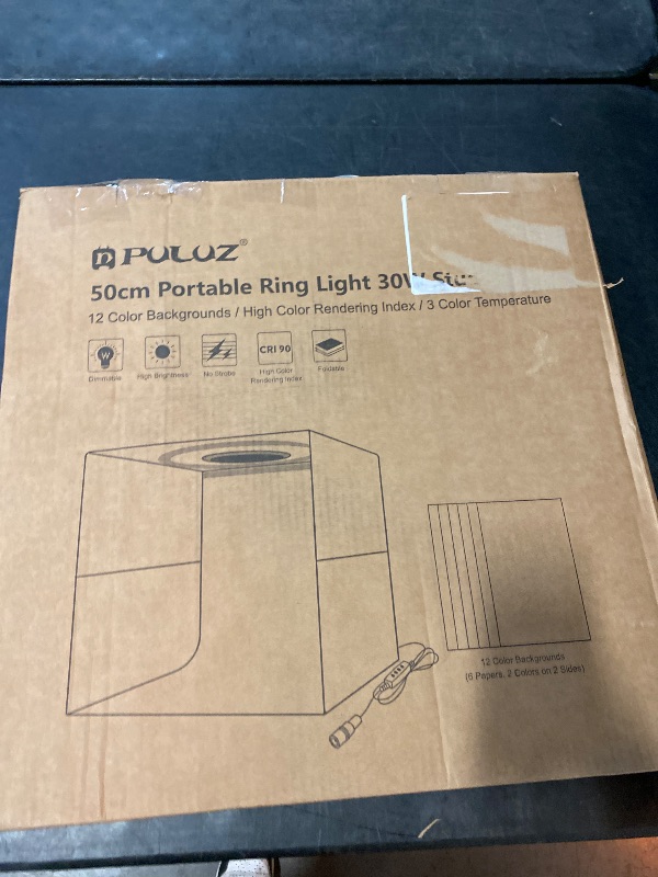 Photo 1 of PULUZ Light Box Photography, 20x20 inch Portable Photo Studio Light Box, Professional Dimmable Quick Charge USB-C Photo Booth with 200 LED Lights & 12 Color Backdrops Photo Box for Product Photography