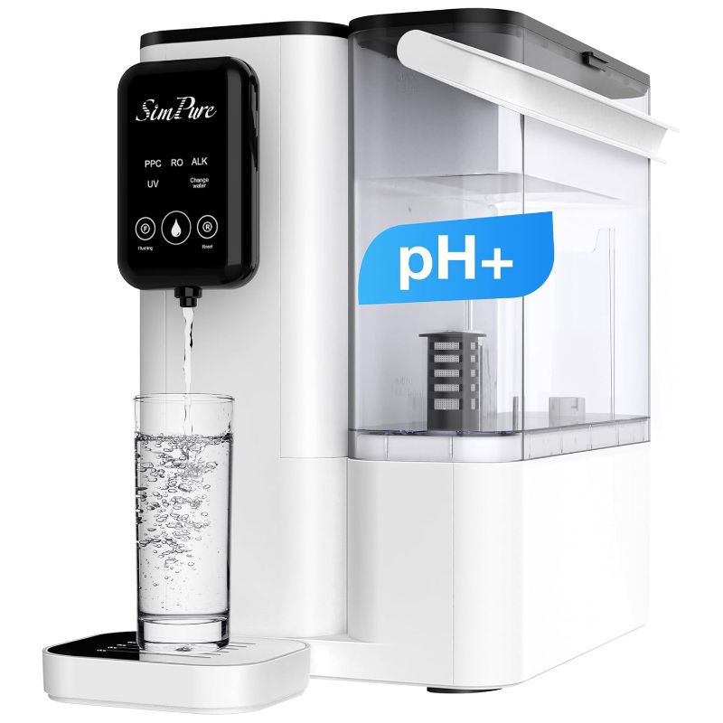 Photo 1 of SimPure Y9A UV Countertop Reverse Osmosis Water Filter, Alkaline Remineralization 300 GPD 6 Stage Purification, RO Water Filtration System, Super Fast Filtering Portable Water Purifier