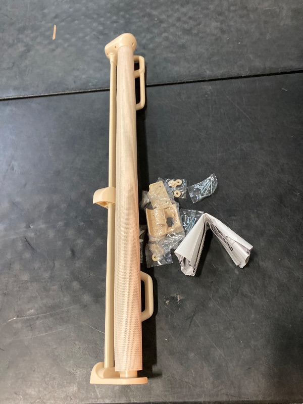 Photo 1 of Retractable Safety Baby Gate or Mesh Dog Gate,Durable Portable Mesh Retractable Gate,Easy to Use for Stairs, Doorways, Hallways, Indoor, Outdoor, 33.5" Tall, Up to 55" Wide, Cream