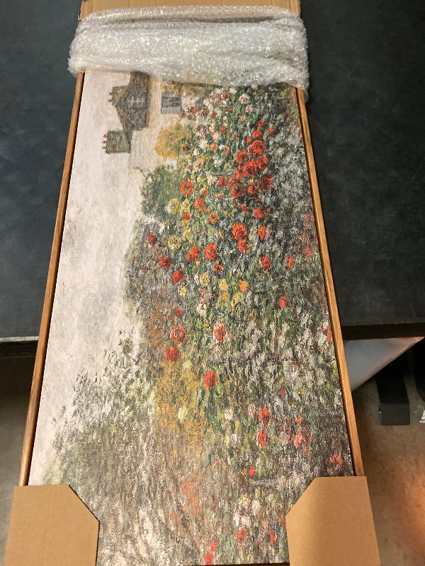 Photo 1 of Framed Canvas Wall Art for Bedroom - Long Horizontal 13.5x40" Above the Bed - Vintage Farmhouse French Country Room Decor - Rustic Garden Botanical Flower Floral Oil Painting - Cottagecore Aesthetic