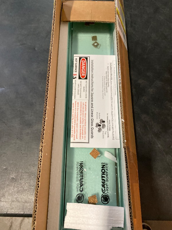 Photo 1 of Fire Pit Wind Guard, 17.5 Square Fire Pit Glass Wind Guard Made of Clear Tempered Glass, Set with Assembly Instructions, Screwdriver, Easy to Install