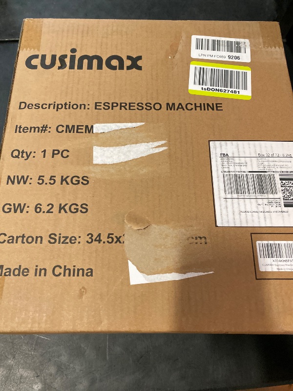 Photo 1 of Espresso Machine with Milk Frother, 20 Bar Compact Espresso Maker with Touch Screen & 57.5oz Removable Water Tank for Home, Stainless Steel Coffee Machine for Cappuccino, Latte, Silver(updated)