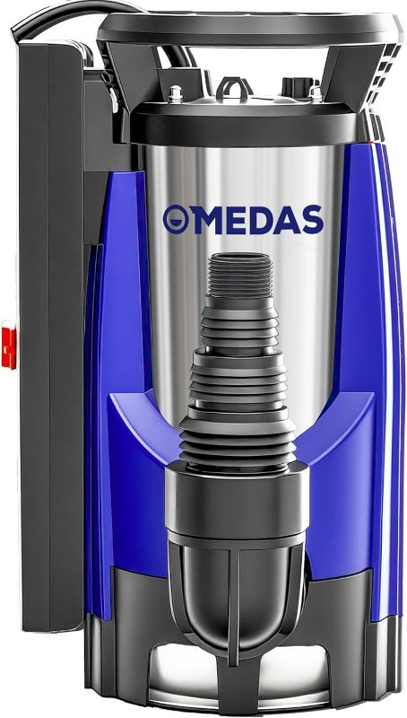 Photo 1 of MEDAS Automatic Sump Pump,1.5HP 5500GPH Submersible Water Pump Portable Utility Pumps with Auto On/Off, Built-in Float for Swimming Pool Pond Hot Tub Rain Barrel Flooded House Basement