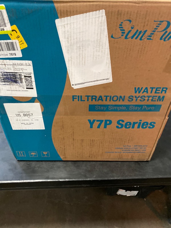 Photo 1 of SimPure Y7P-W UV Countertop Reverse Osmosis Water Filter, NSF/ANSI 58 Certified, 5 Stage RO Water Filtration System, Water Purifier for Home, 4: 1 Pure to Drain, BPA Free (No Installation Required)