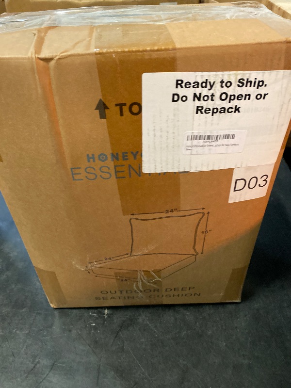 Photo 1 of Honeycomb Outdoor Essentials Deep Seat, 24 x 24, Hampton Texture Hunter Chair Cushion for Patio Furniture