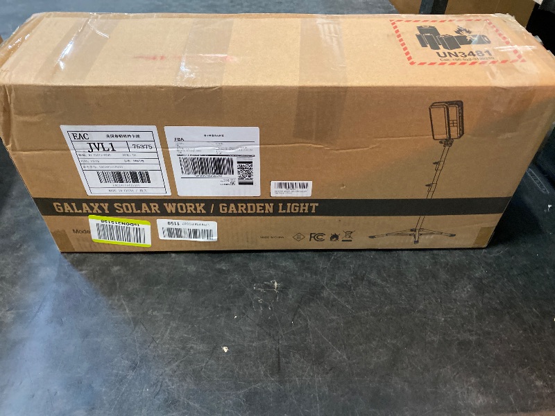 Photo 1 of 10000lm Dimmable Rechargeable Work Light, 15000mAh Detachable Camping Work Light 72'' Telescopic with 2 Separate Lights, 2 Charge Ways Type C & Solar Powered