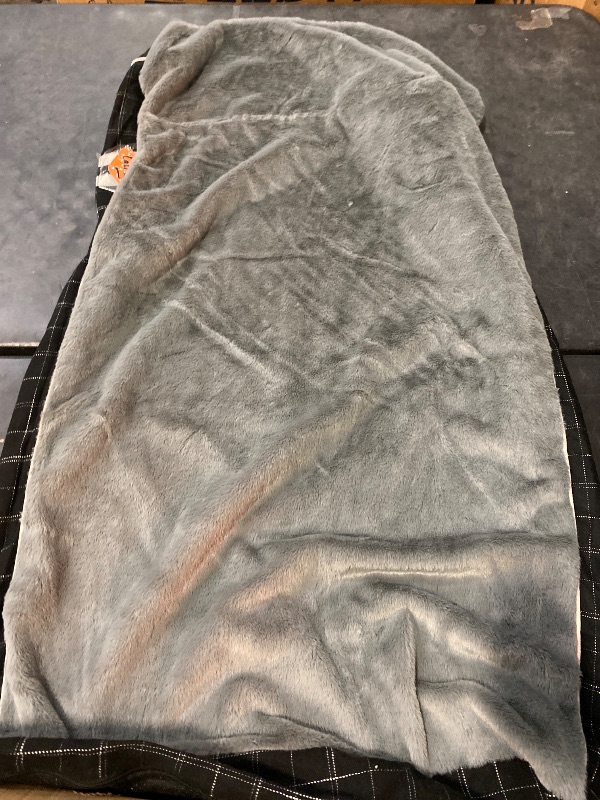 Photo 1 of Laifug Orthopedic Memory Foam Extra Large Dog Bed with Pillow and Durable Water Proof Liner & Removable Washable Cover & Smart Design (Large (46"x28"x8"), Black Grid Gray)