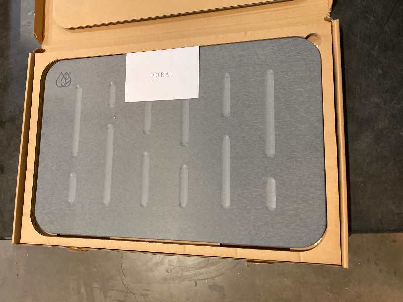 Photo 1 of Dorai Home Bath Stone – Luxury Quick-Drying Stone Bath Mat, Non-Slip Surface, Rubberized Bottom Pad, Rain Slate