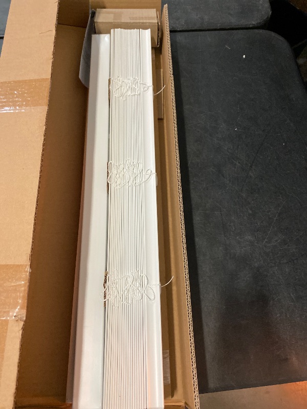 Photo 1 of Lotus & Windoware Cordless, 2 Inch Faux Wood Blind, 27" Wide x 36" Long, Window Blinds, Blinds & Shades, Blinds for Indoor Windows, Embossed, Bright White