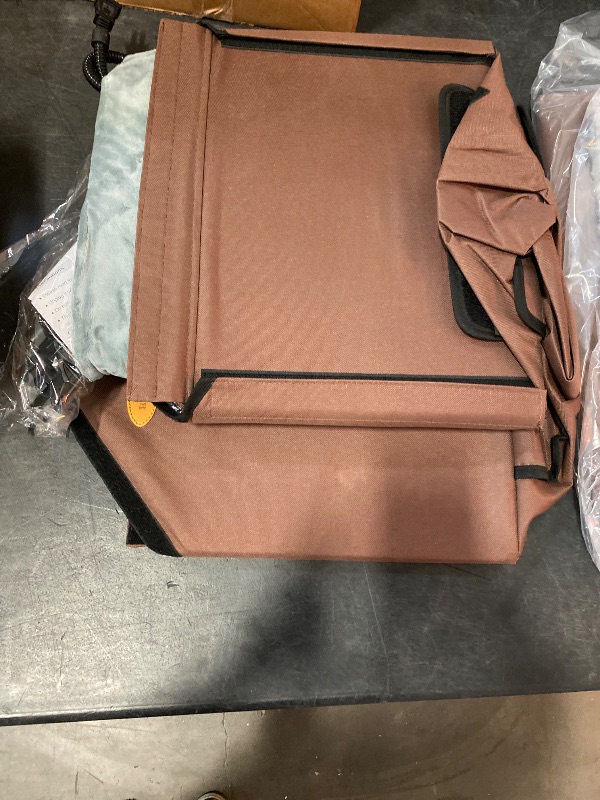 Photo 1 of Heated Cat House, Extra Large Heated Outdoor Cat House Weatherproof with Heating Pad for Winter, Elevated Waterproof Insulated Cat Houses for Outdoor Cats, Warm Feral Cat Shelter (Brown)