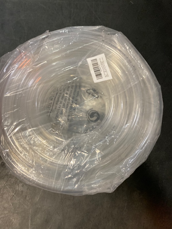 Photo 1 of Eastrans 50ft x 3/4" ID Clear Vinyl Tubing, Flexible Hybrid PVC Tubing Hose, Lightweight Plastic Tube UV Chemical Resistant Vinyl Hose, BPA Free and Non Toxic