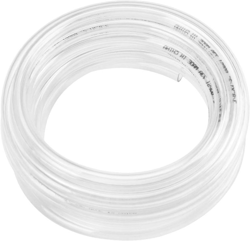Photo 1 of Eastrans 50ft x 3/4" ID Clear Vinyl Tubing, Flexible Hybrid PVC Tubing Hose, Lightweight Plastic Tube UV Chemical Resistant Vinyl Hose, BPA Free and Non Toxic