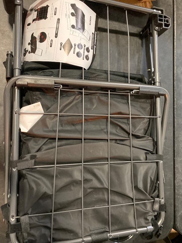 Photo 1 of REDCAMP Folding Dog Wagon Cart with Extendable Rear End Heavy Duty, 220L Large Collapsible Utility Cart Dog Stroller with Tailgate for Sports Shopping Pet, Black