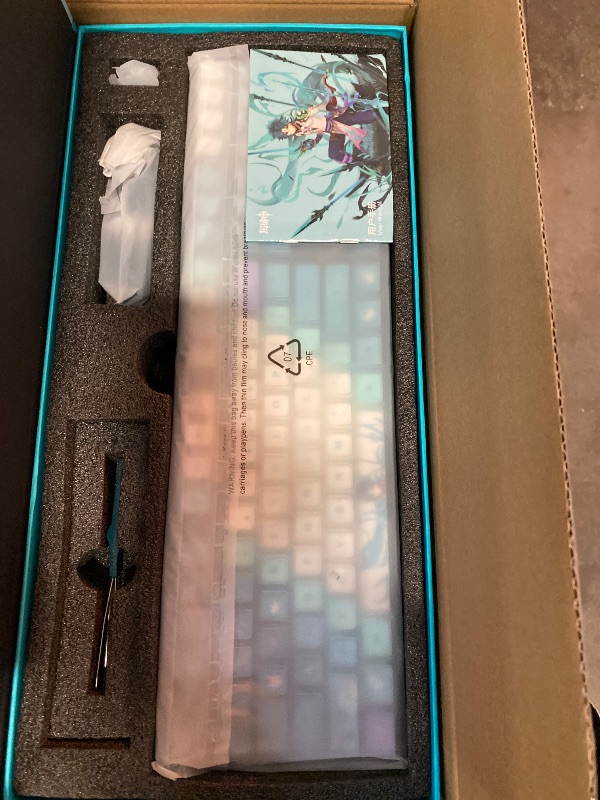 Photo 1 of GENSHIN IMPACT "Vigilant Yaksha Xiao Mechanical Keyboard 108 Keys - Daisy Yellow Capacitive Switch V2