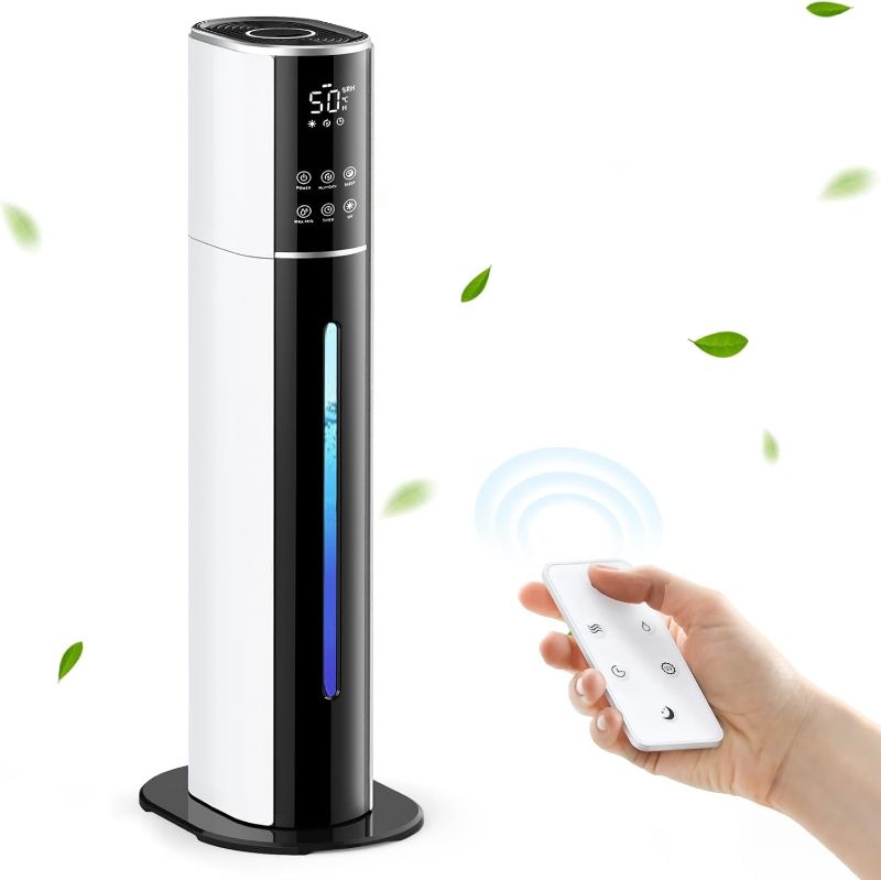 Photo 1 of Humidifiers for Bedroom, 9L/2.4Gal Top Fill Humidifier, Large Room Cool Mist Humidifier for Home Plants and Office Basement Whole House with Remote Control Timer, Auto Shut Off