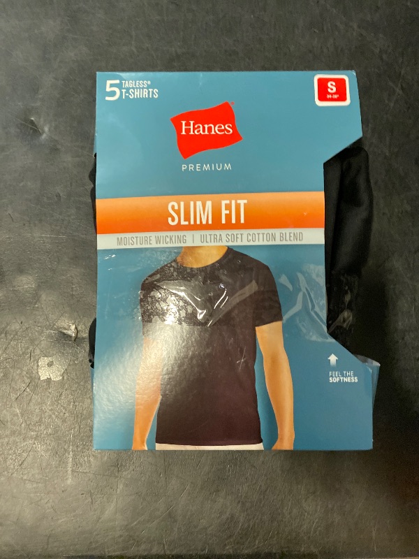 Photo 1 of (S) Hanes Ultimate Men's Fresh Iq Slim Fit Crew Undershirt, 4-Pack