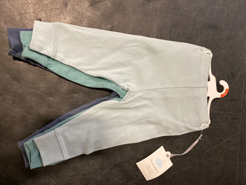 Photo 1 of 6-9M Baby 3pk Solid Cotton Pants - Cloud Island™ Blue 6-9M: Aqua, , Relaxed Leg, Elastic Waistband, Machine Washable