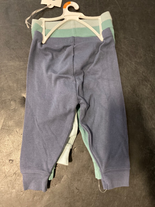 Photo 1 of 12M Baby 3pk Solid Cotton Pants - Cloud Island™ Blue 12M: Relaxed Leg, Pull-on, Elastic Waistband