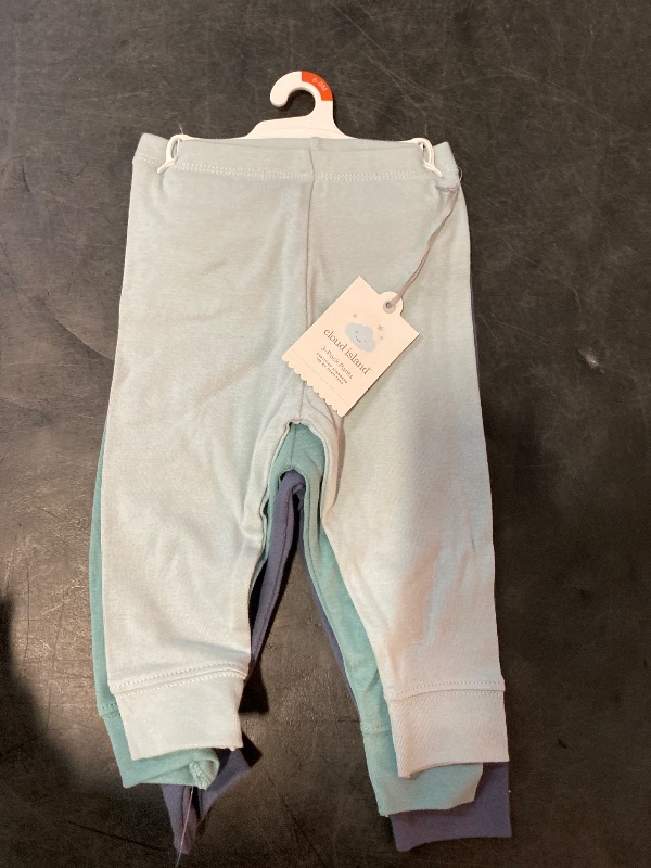 Photo 1 of Size 6-9M Baby 3pk Solid Cotton Pants - Cloud Island™ Blue 6-9M: Relaxed Leg, Full Waistband Elastic, Pull-on