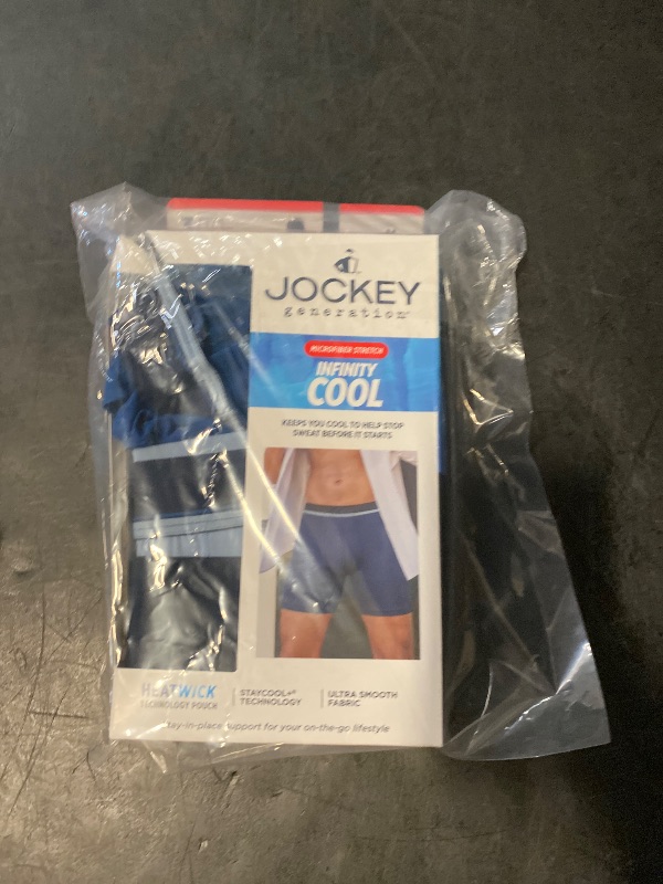 Photo 1 of Size M Jockey Generation™ Men's 3pk Infinity Cool Boxer Briefs - Navy/Shower M