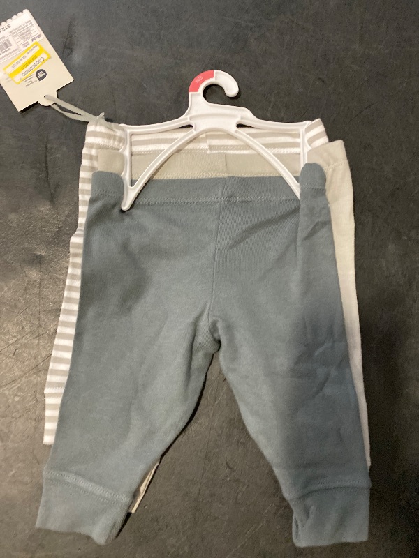 Photo 1 of NB Baby 3pk Cotton Pants - Cloud Island™ Gray Newborn: Midweight, Full Waistband Elastic, Ankle Length