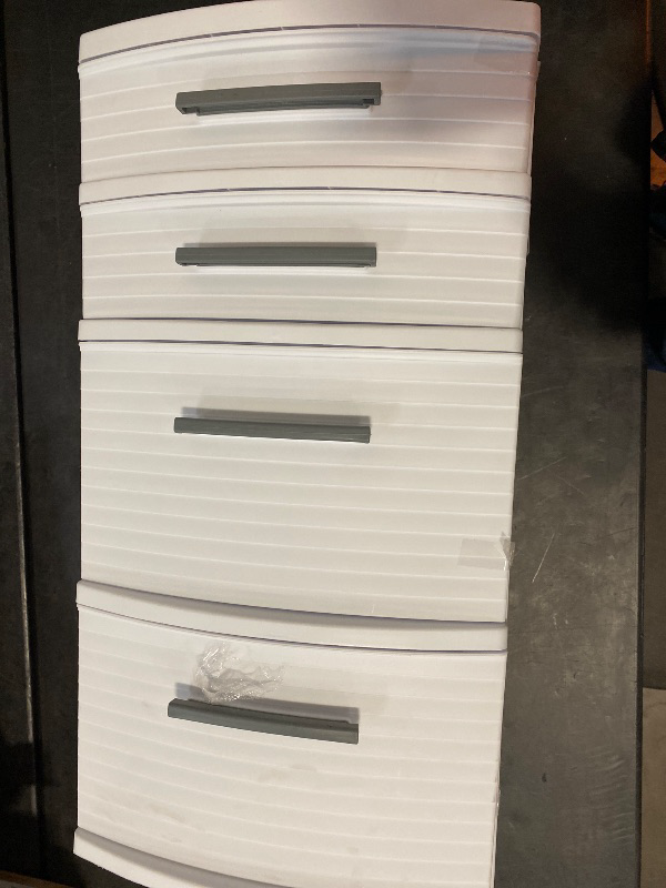 Photo 1 of 4 Drawer Medium Tower White - Brightroom