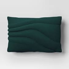 Photo 1 of 12" x 18" Lumbar Cotton Jersey Quilted Puff Throw Pillow - Room Essentials