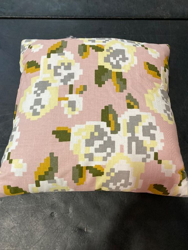 Photo 1 of 16" x 16" Printed Woven Cotton Throw Pillow - Room Essentials