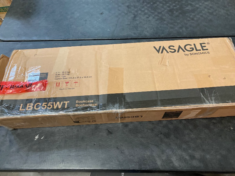 Photo 1 of Bookcase, Bookshelf, Freestanding Storage Unit, 8 Open Compartments, Used Horizontally, Vertically, Upside Down, 11 x 35.4 x 39.4 Inches, for Living Room, Study, Office, Cloud White