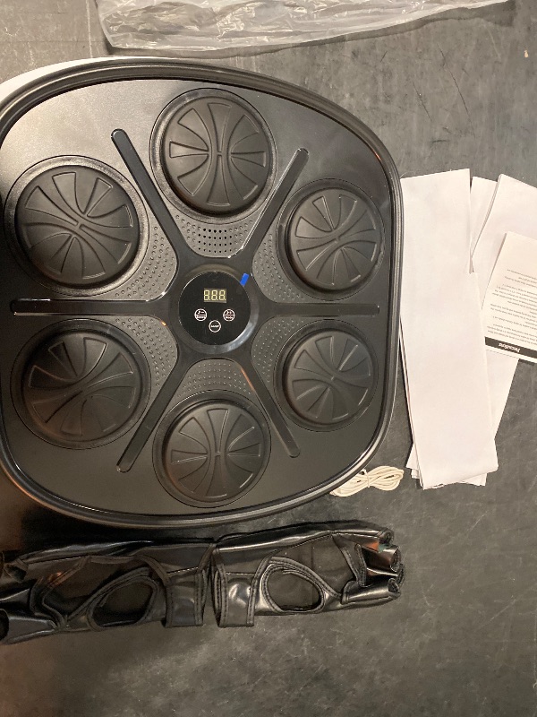 Photo 1 of Music Boxing Machine for Adults, Boxing 9 Modes & 9 Speeds Wall Mounted Bluetooth Punching Bag Home Gym Training Equipment, Real Boxing Experience Includes Boxing Gloves