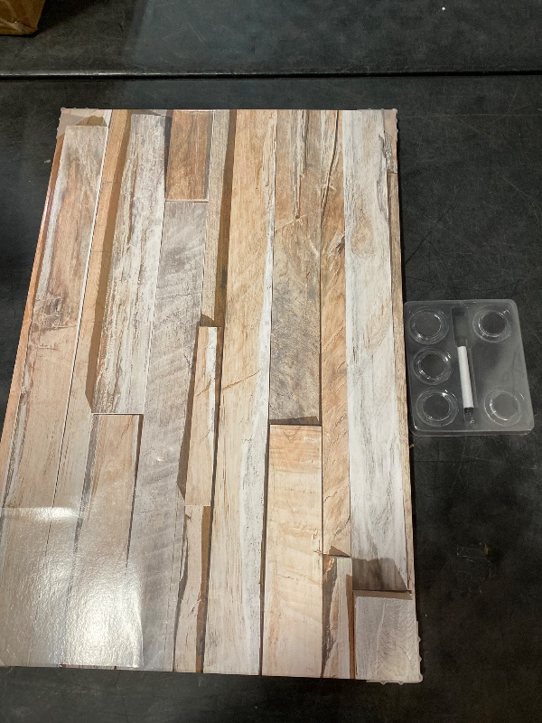 Photo 1 of Navaris Magnetic Dry Erase Board - 16 x 24 inches Decorative White Board for Wall with Design, Includes 5 Magnets and Marker - Stone Wall