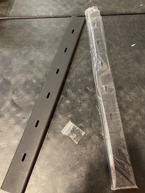 Photo 1 of C Channel Steel Support Metal Support Bracing Hidden C Bracket for Table Top Live Edge Slab Woodworking, Black Coat Finish, 6 Holes (2 Pack, 30 Inch)