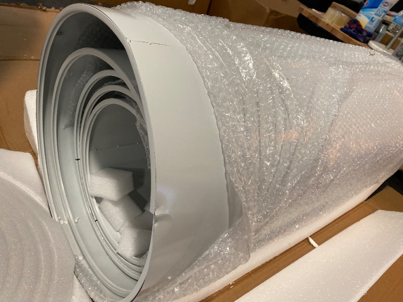 Photo 1 of Cylinder Pedestal Stands for Parties,Metal Cylinder Stands for Party White Round Display Pedestal Stand for Wedding Props Birthday Babyshower Party Event Decor (5PC(90/75/60/55/50))