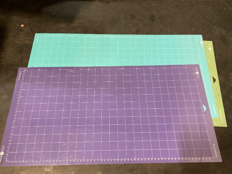 Photo 1 of HTVRONT Cutting Mat, 3 Pack Cutting Mat 12x24(Standard, Light, StrongGrip) Compatible with Cricut Maker 3/Maker 4/Maker/Explore 3/4/Air 2/One, Variety Adhesive Sticky Cutting Mats Accessories