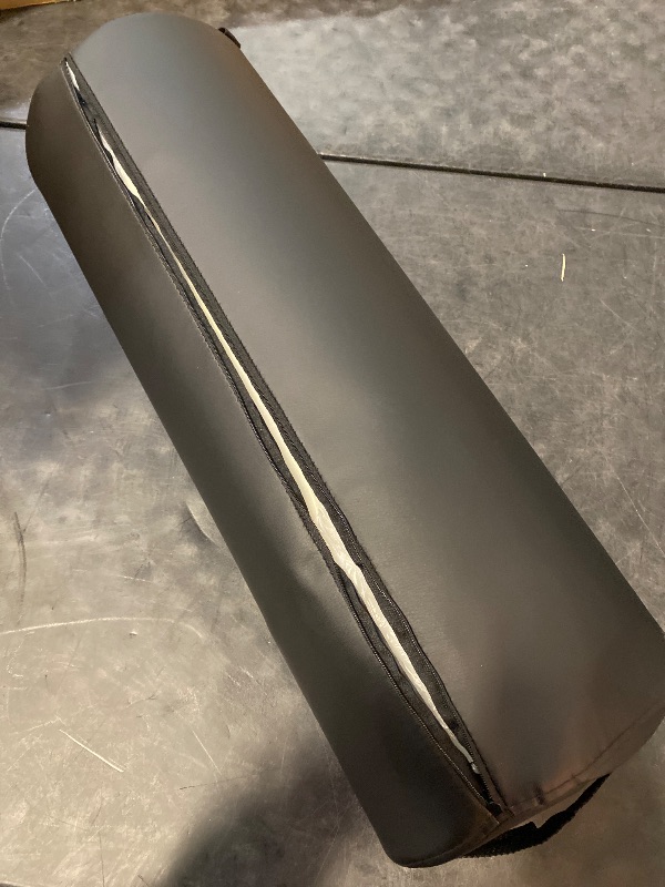 Photo 1 of ForPro Professional Collection Jumbo Full Round Bolster Pillow, Black, Oil and Stain-Resistant, for Massage and Yoga, 9” R x 26” L