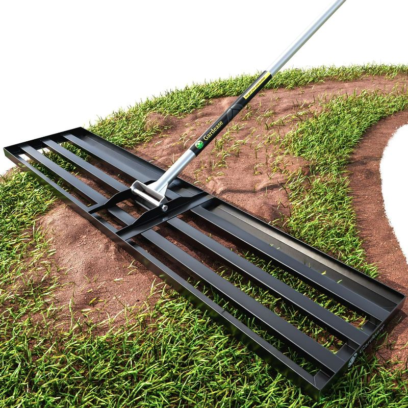 Photo 1 of Gardease Lawn Leveling Rake 48" x 10" - Heavy Duty Professional Grade Reinforced Steel Landscape Tool for Soil, Sand & Garden - Superior Strength and Durability
