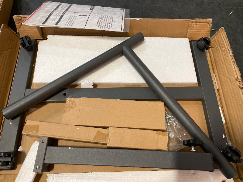 Photo 1 of Adjustable Overbed Bedside Table with Wheels Hospital Bed Table Portable Computer Stands Movable Desk Computer Table for Bed Laptop Stand for Couch