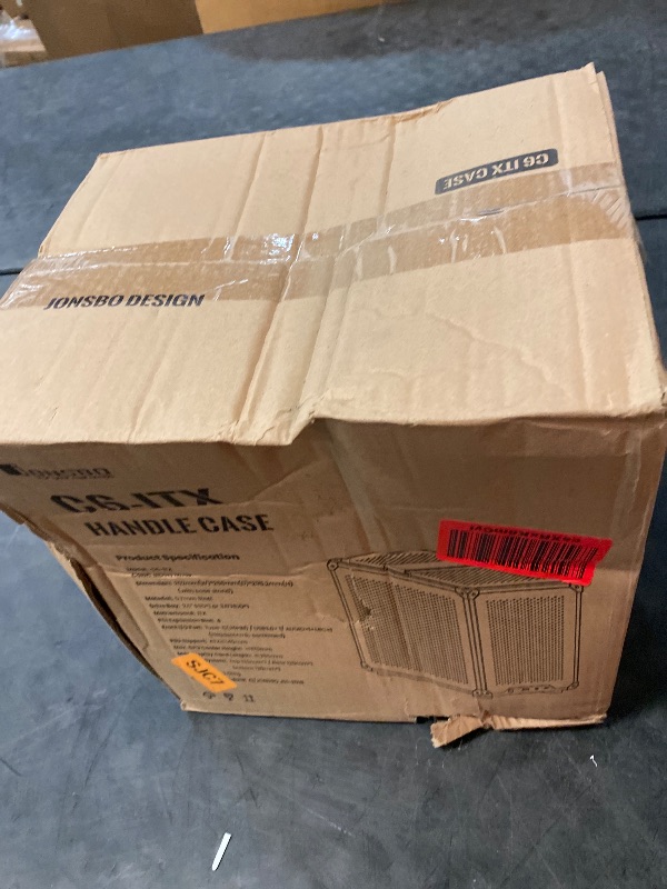 Photo 1 of C6-ITX Black Mini ITX Handled Mesh PC Case, Simple Compact Desktop Chassis, SP MB mini-ITX/Mini-DTX, ATX Power Bite (L140mm Max.), 170mm Tower Cooler,Tool-Free Open SFF Case, Black