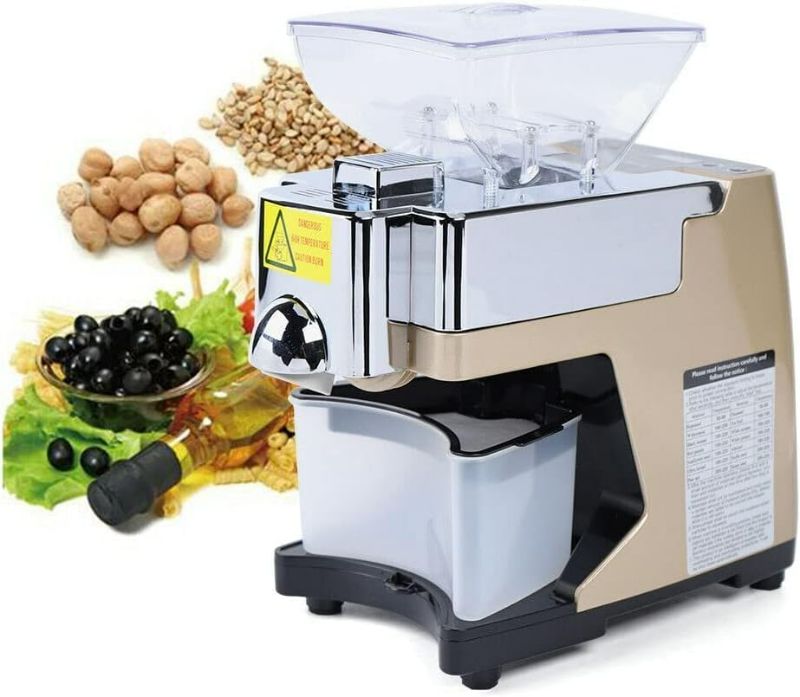 Photo 1 of 450W Oil Press Machine,Stainless Steel Cold Hot Oil Extractor,Commercial Grade Stainless Steel Oil Expeller Presser for Peanut Sesame