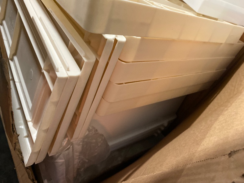 Photo 1 of Eapmic Plastic Drawers,Storage Cabinet with 6 Drawers,Closet Drawers Tall Standing Dresser Bedside Furniture & Night Stand End Table Dresser (19.69 * 13.78 * 40.16in,Style Bear)