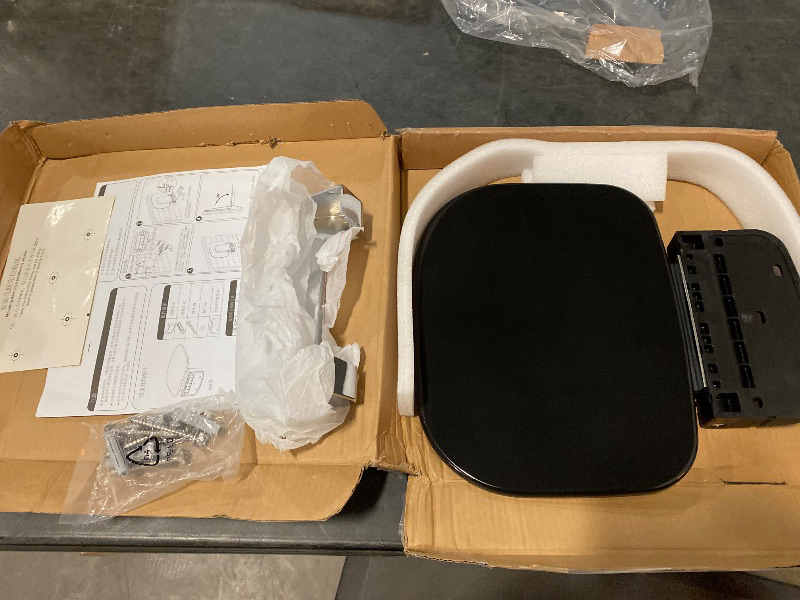 Photo 1 of Folding Shower Chair Wall Mounted Fold Down Shower Seat 400 LB Capacity Foldable Shower Bench Seats for Adults Elderly Disabled Black