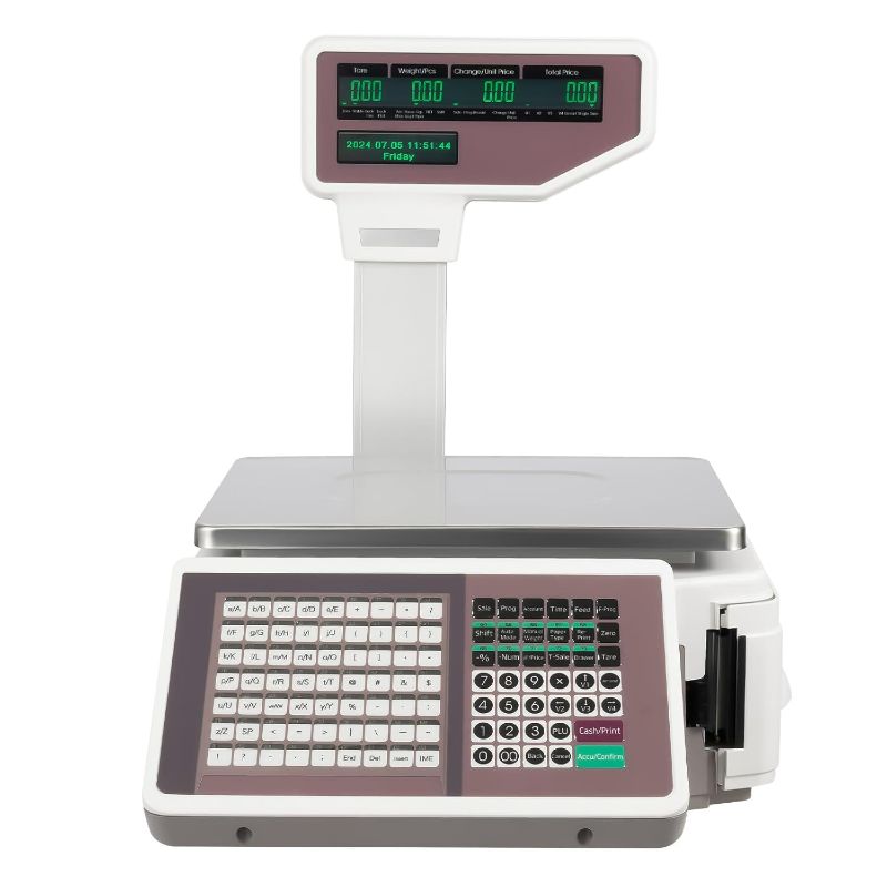 Photo 1 of Electronic Price Computing Scale 66 LB Digital Deli Meat Food Computing Retail Price Scale, Label Printing Scale with TD Printer for Deli Farmers Markets Restaurants