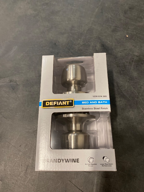 Photo 1 of Brandywine Stainless Steel Bed/Bath Door Knob