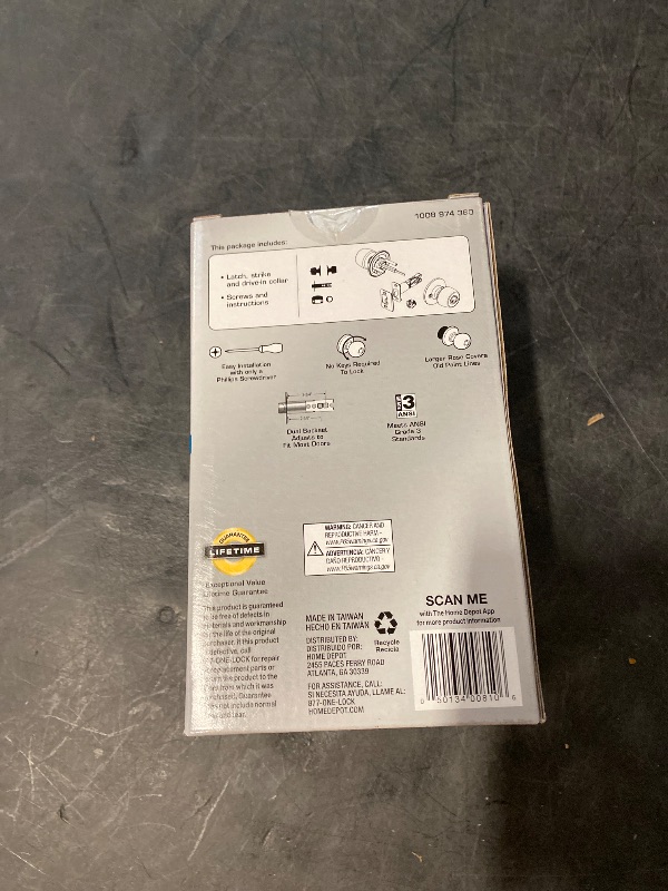 Photo 1 of Brandywine Stainless Steel Bed/Bath Door Knob