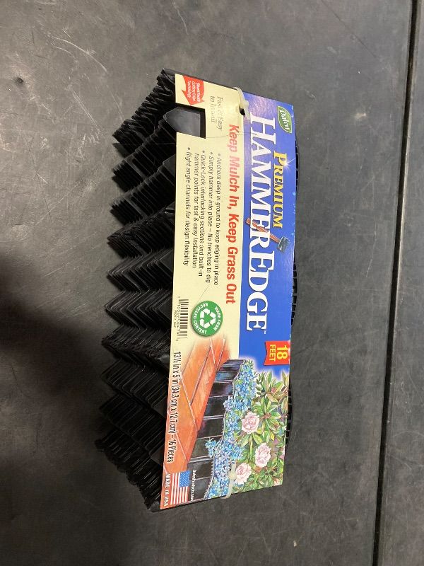Photo 1 of Dalen HammerEdge Pound in Edging - 16 Durable Interlocking Pieces -18 feet of Coverage - Made in USA - Easy to Install - 1 Pack