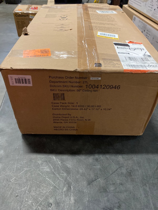 Photo 1 of Home Decorators Collection Baxtan 56 in. LED Matte Black Ceiling Fan with Light and Remote Control AM731A-MBK